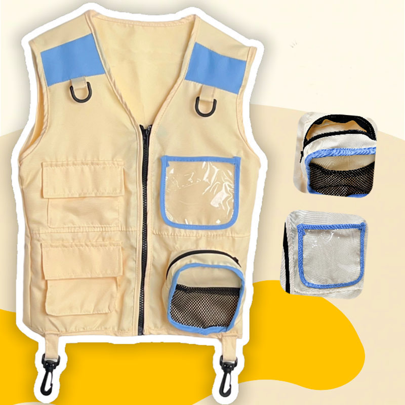 Outdoor Adventure With Kids - Children Explorer Vest Pretend Play Cosplay