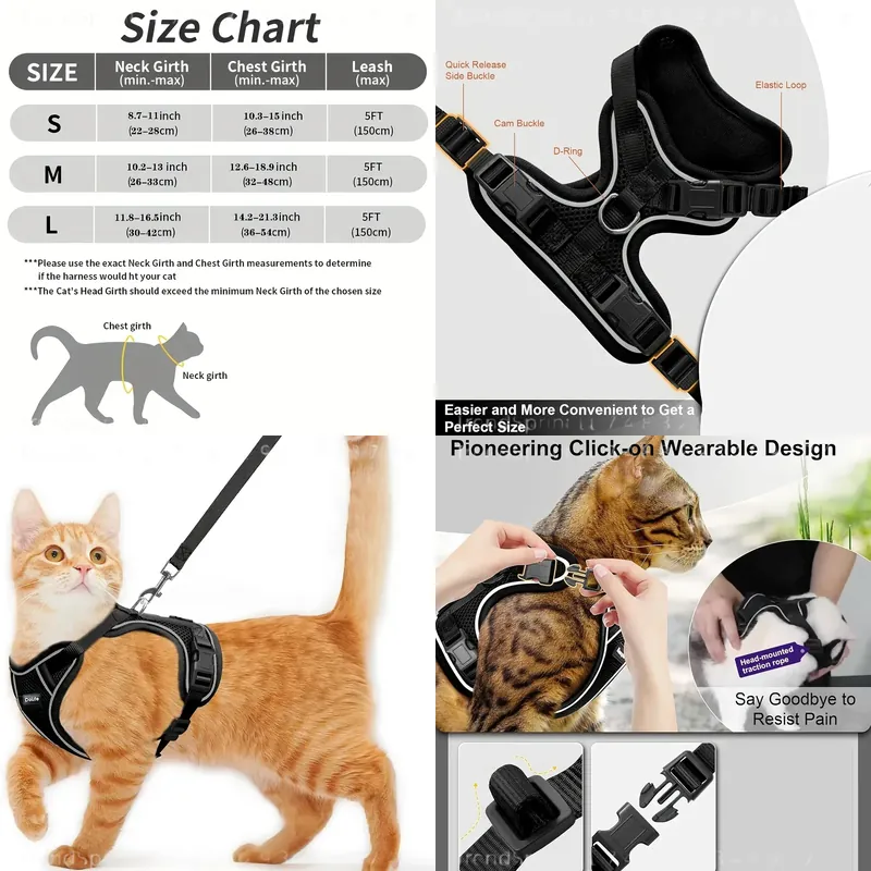 Cat Harness And Leash Set Anti - Outdoor Adventure Kit review and price