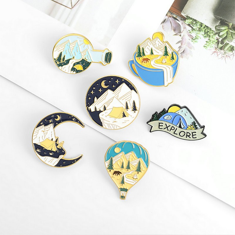 Camping Adventure Enamel Pins  - Outdoor Adventure With Kids review and price