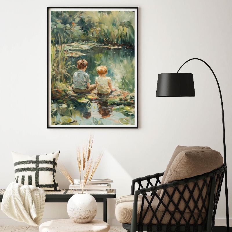 Vintage Boys Room Art Poster B - Outdoor Adventure With Kids review and price
