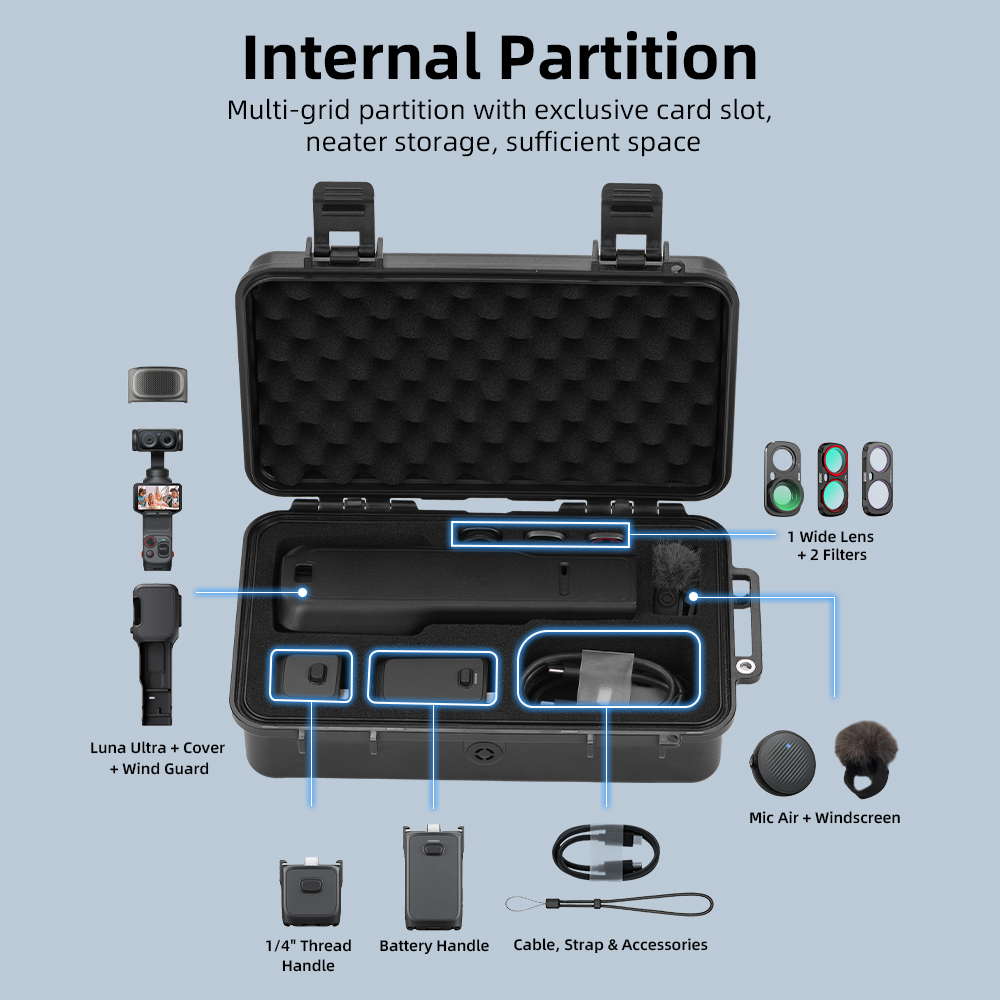 Suitcase For INSTA 360 Luna Ul - Outdoor Adventure Box review and price